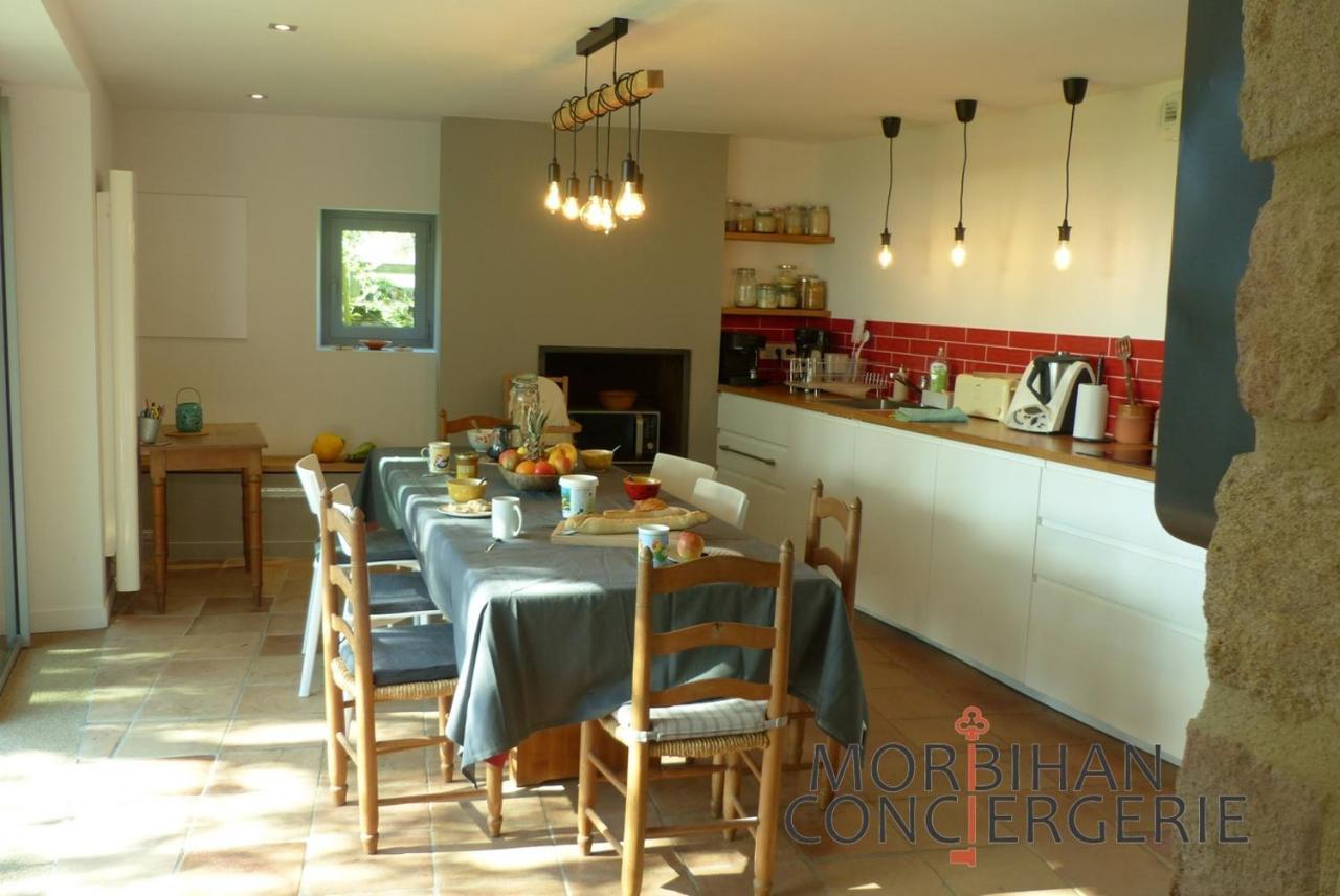 Villa Belle longère en campagne à Larmor Baden Extérieur photo